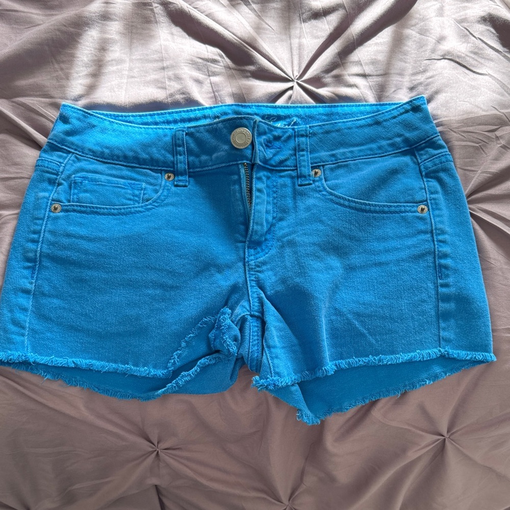 Vintage American Eagle Outfitters Vibrant Blue Jean Shorts